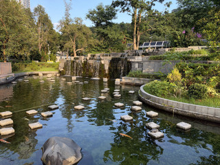 公園都有瀑布🌊?將軍澳最美中式庭園🪴⛲️坑口文曲里公園🌴