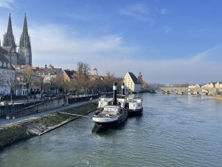 Regensburg is located in eastern Bavaria, Germany, nestled along the Danube and Rege.