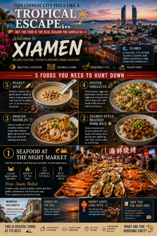 🍚Xiamen — 5 Foods You Must Try🦐🦀