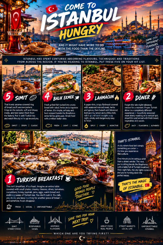 🥨Istanbul — 5 Bites You’ll Dream About🐟