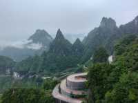 Tianmen fun time with cloud and rain