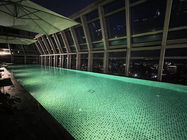 板橋凱撒大飯店無邊泳池｜都市高空的浪漫水境🌃