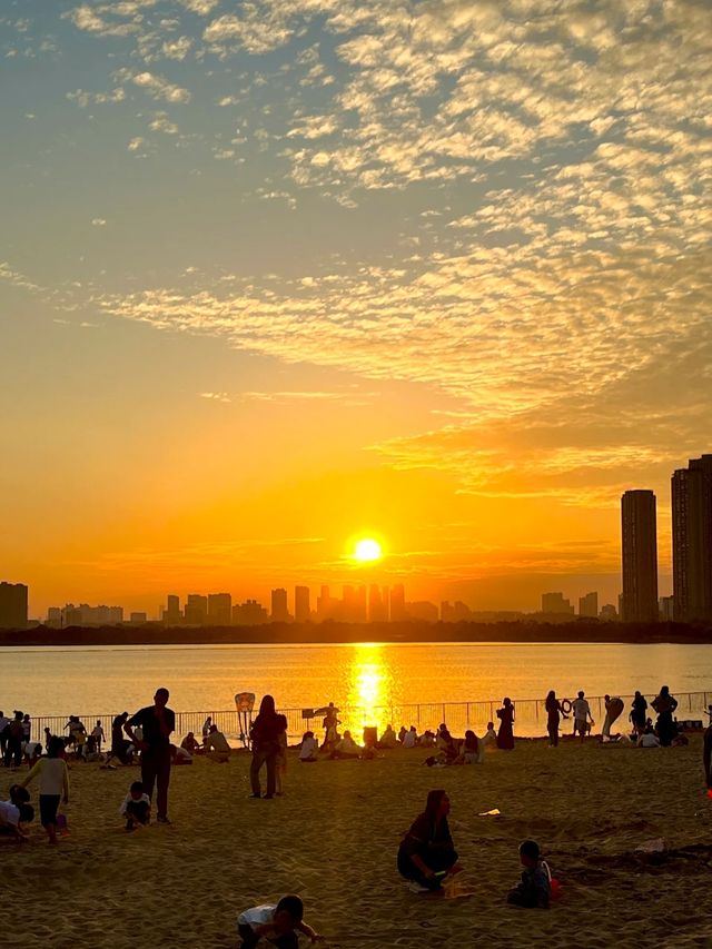 長沙小洱海落日攻略