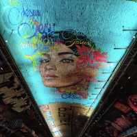 Beautiful arts work in the tunnel 