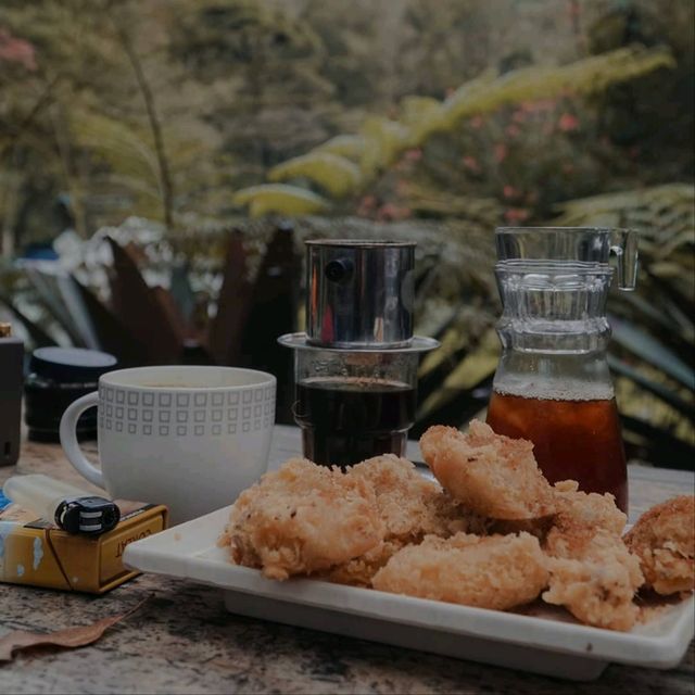 DOCKING AT A COFFEE PLACE QUITE FAR FROM THE CITY CENTER OF BANDUNG,