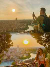 Romantic Couple's Escape in Verona: A Perfect Evening at Castel San Pietro 