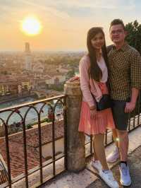 Romantic Couple's Escape in Verona: A Perfect Evening at Castel San Pietro 