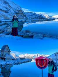 Fallboden Lake: A Snowy Alpine Adventure from Kleine Scheidegg