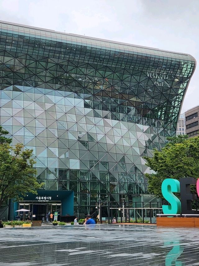 도심 속 잔디밭에서 느끼는 여유, 서울시청광장