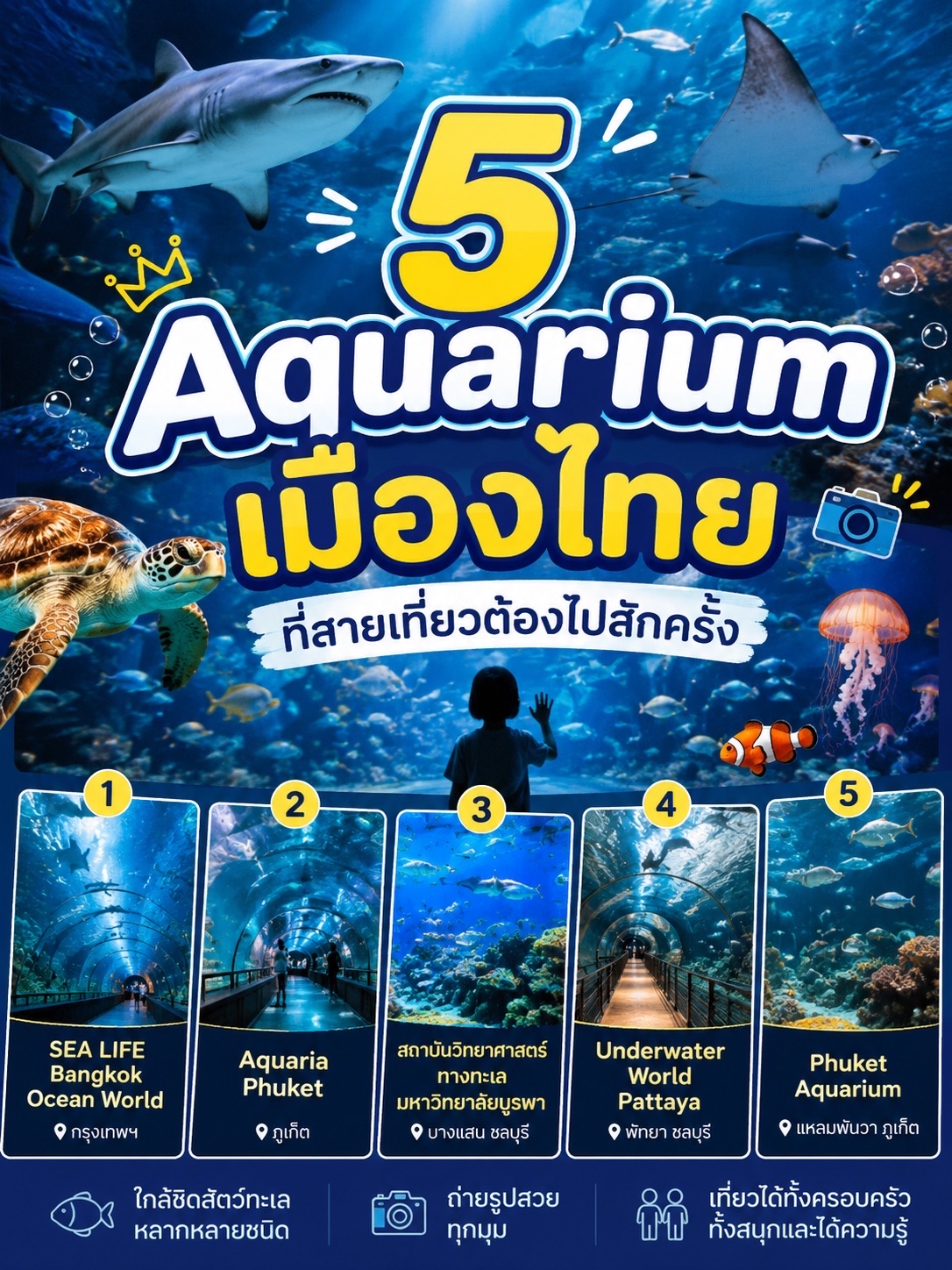 🐠✨ 5 Aquarium เมืองไทย ที่สายเที่ยวต้องไปสักครั้ง! 🦈🌊