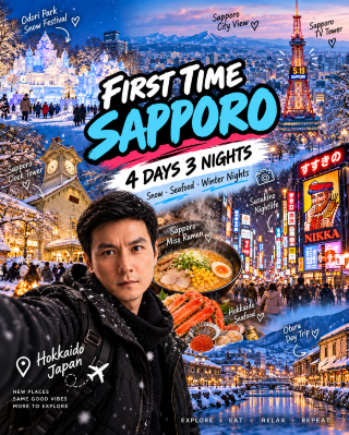 🇯🇵 第一次來札幌？ 4天3晚的雪景、海鮮和北海道之夜