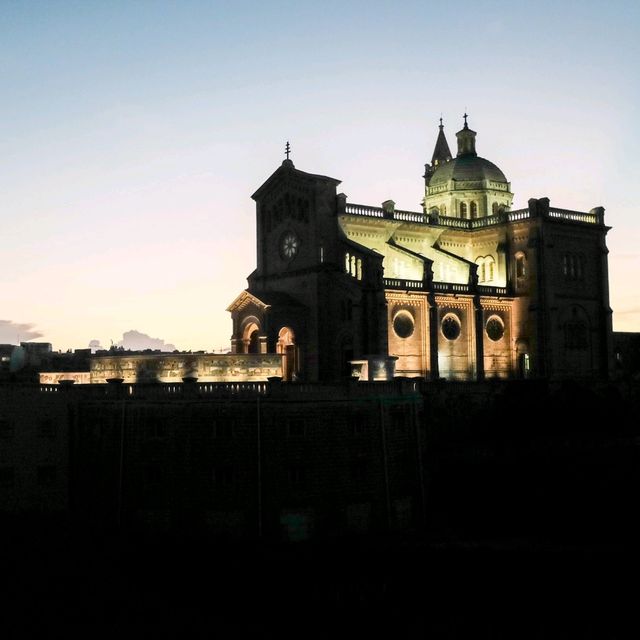 Gozo’s Glowing Gem – The Basilica by Night 🌙✨