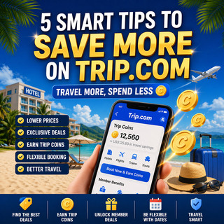 5 วิธีฉลาดๆ ที่จะช่วยให้คุณประหยัดเงินได้มากขึ้นเมื่อใช้ Trip.com และรับเหรียญเพิ่ม ✈️🪙