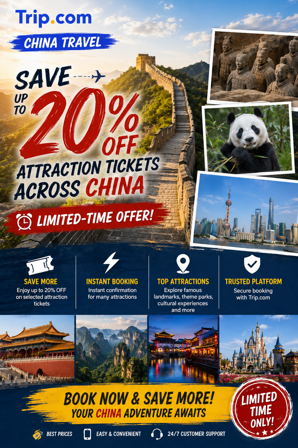 🚨 FLASH SALE ALERT: China Attraction Tickets – Save Up to 20%! 🇨🇳🎉