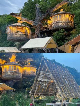 The bonfire party at the beautiful camping site in Shenyang was so much fun