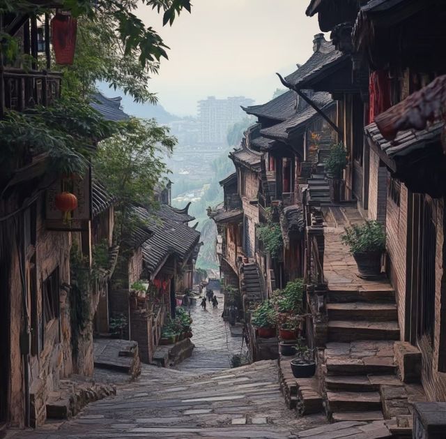 重慶真係唔缺有意思嘅老街！悠閒嘅時光。