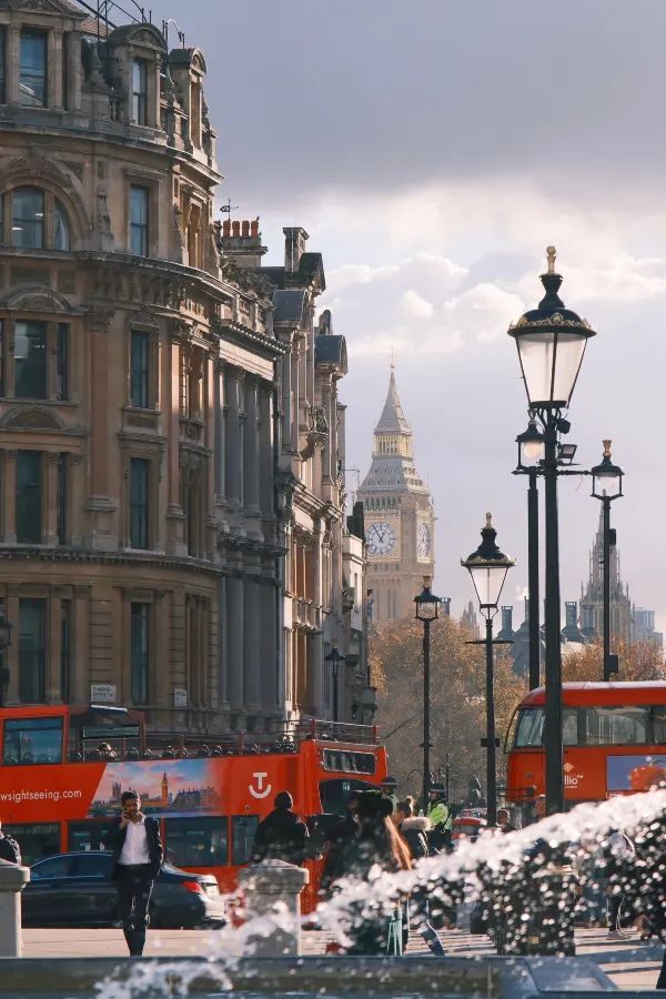 Trafalgar Square: The Perfect Sunshine