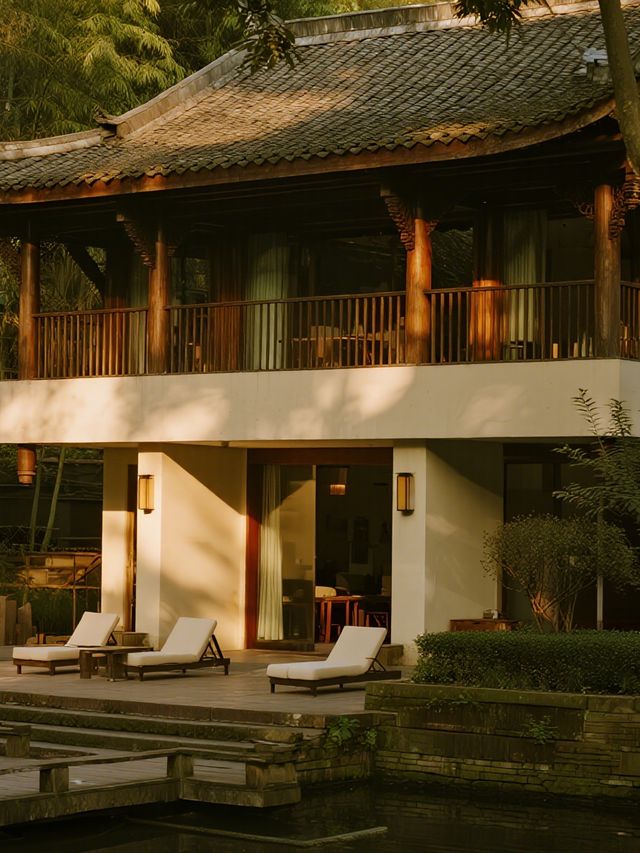 樂山岷江畔親子避暑森林民宿無邊泳池遛娃