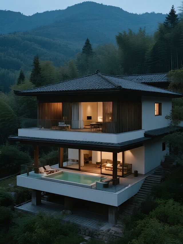 安吉梵隱｜秋日親子躺平！竹林私湯+山景落地窗遛娃