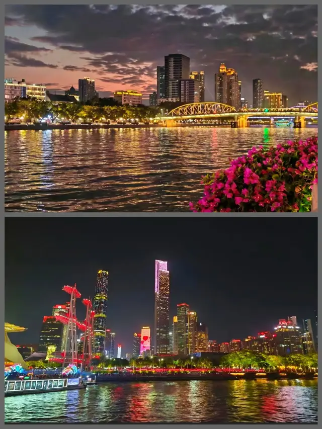 Pearl River Night Charm: A Flowing Symphony of Light and Shadow