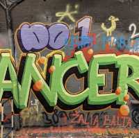 Beautiful arts work in the tunnel 