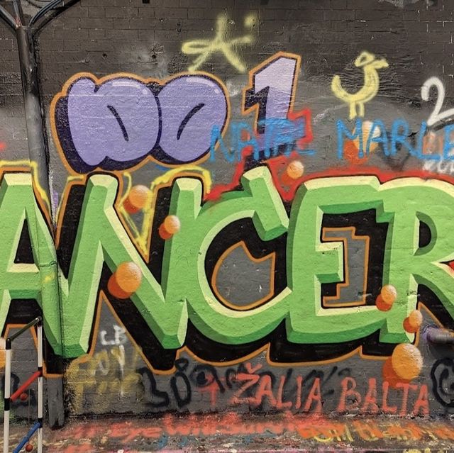 Beautiful arts work in the tunnel 