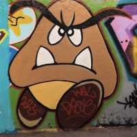 Beautiful arts work in the tunnel 