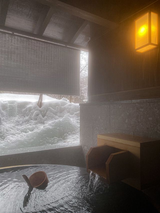 얼굴은 춥고 몸은 따뜻한 히노끼 전세탕에서 온천하기❄️♨️