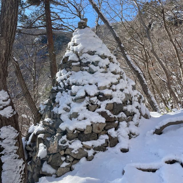 영남알프스 8봉 신불산 영축산 최단코스, 눈 산행