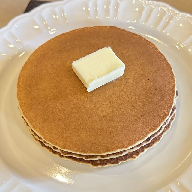喫茶でいただく米粉パンケーキ🌾