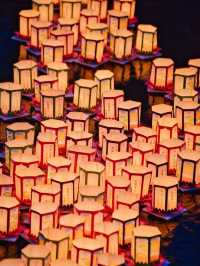 【絶景】夏の夜の風物詩！市川灯籠流し🏮🍧👘