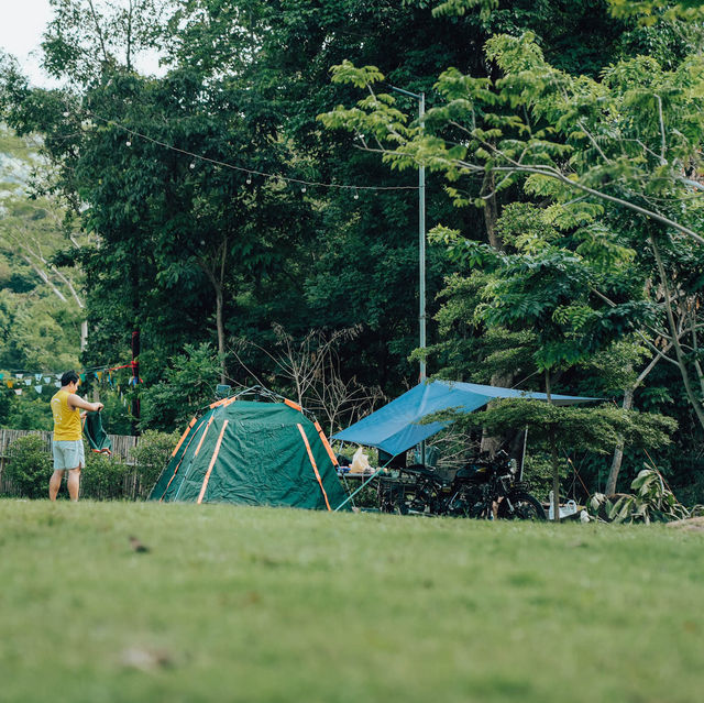 ที่พักแคมป์ปิ้ง ริมลำธาร ไม่ไกลจากอุดรธานี ⛺️🏕️