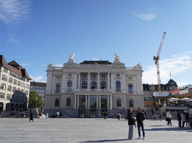 City walk in Zurich Downtown