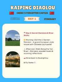 Kaiping Diaolou : itinerary 
