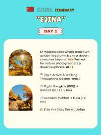 Ejina itinerary 