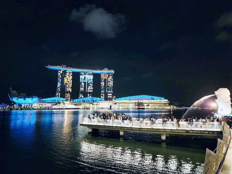 🇸🇬シンガポール] ライオン噴水から見える幻想的な夜景 | Trip.com