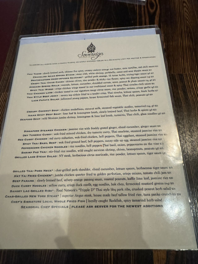 🍴 샌디에고 미슐랭 맛집 Sovereign Modern Thai Cuisine, 태국 미식의 정수! 