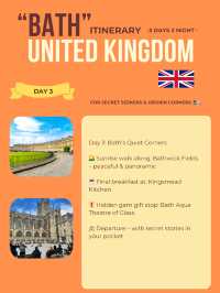 Bath 3-days itinerary 