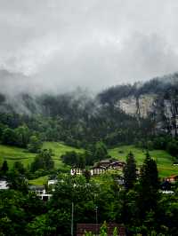 Misty Magic: A Rainy Day in Lauterbrunnen