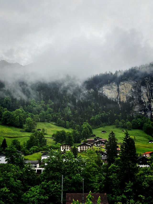 Misty Magic: A Rainy Day in Lauterbrunnen