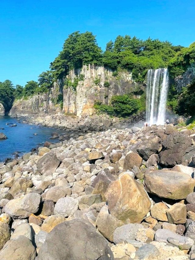 Where Water Meets the Sea: Jeongbang Waterfall, Jeju