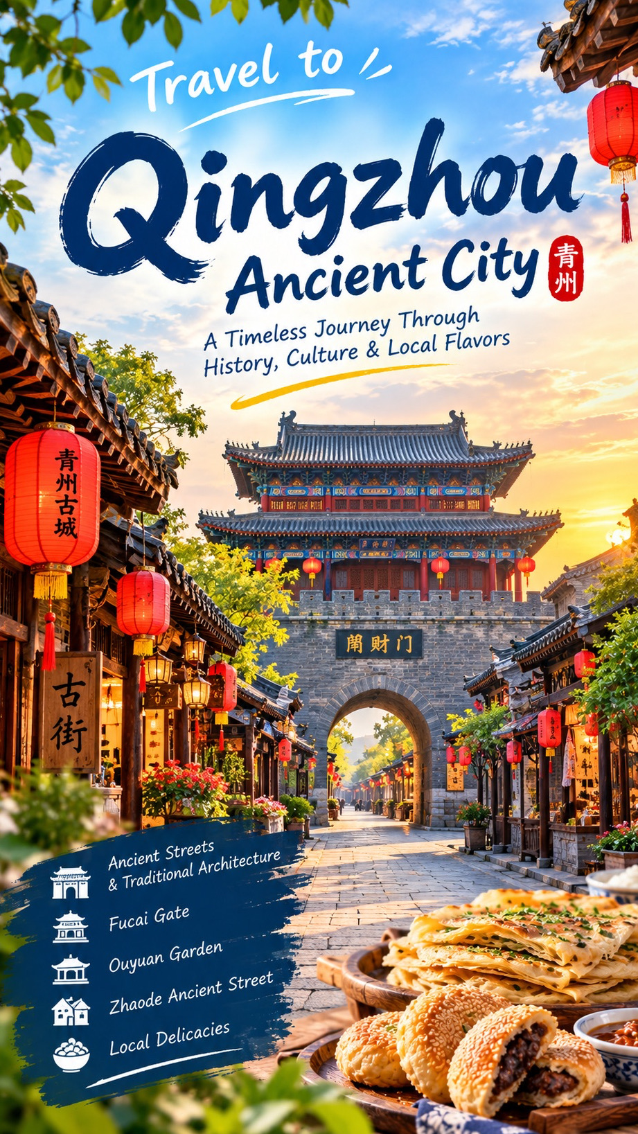 Qingzhou Ancient City, China 🇨🇳🏮 | A Timeless Journey Through History, Culture & Local Flavors
