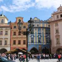 The colourful street of Prague 