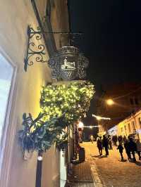 Christmas walking in the old town, Vyborg