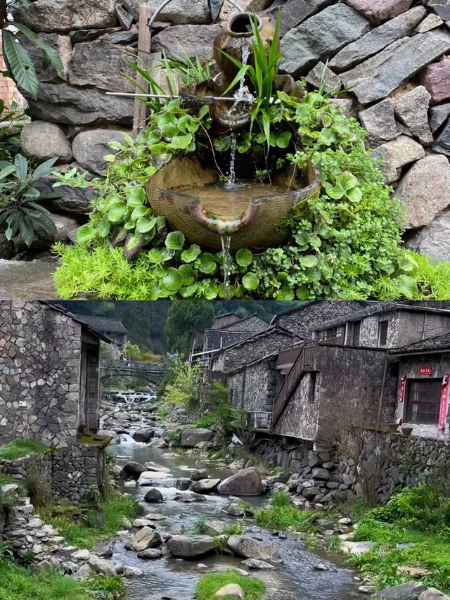 江南石頭第一村!縉雲岩下石頭村!小橋流水人家