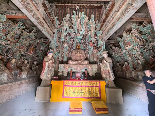 公主寺的彩塑。