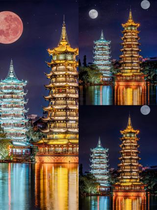 Sun and Moon Pagodas: A Thousand-Year Dialogue of Light and Shadow in the Heart of Guilin
