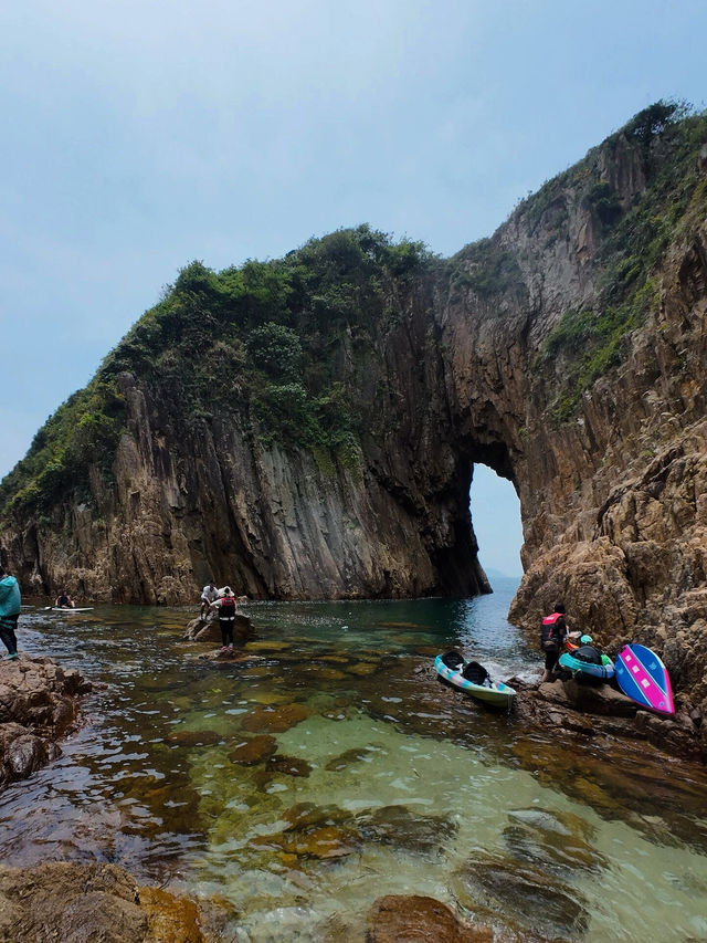 🏄‍♀️香港吊鐘洲海洞獨木舟，刺激拉滿！