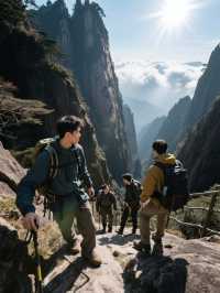 黃山5人兄弟團夏季登山