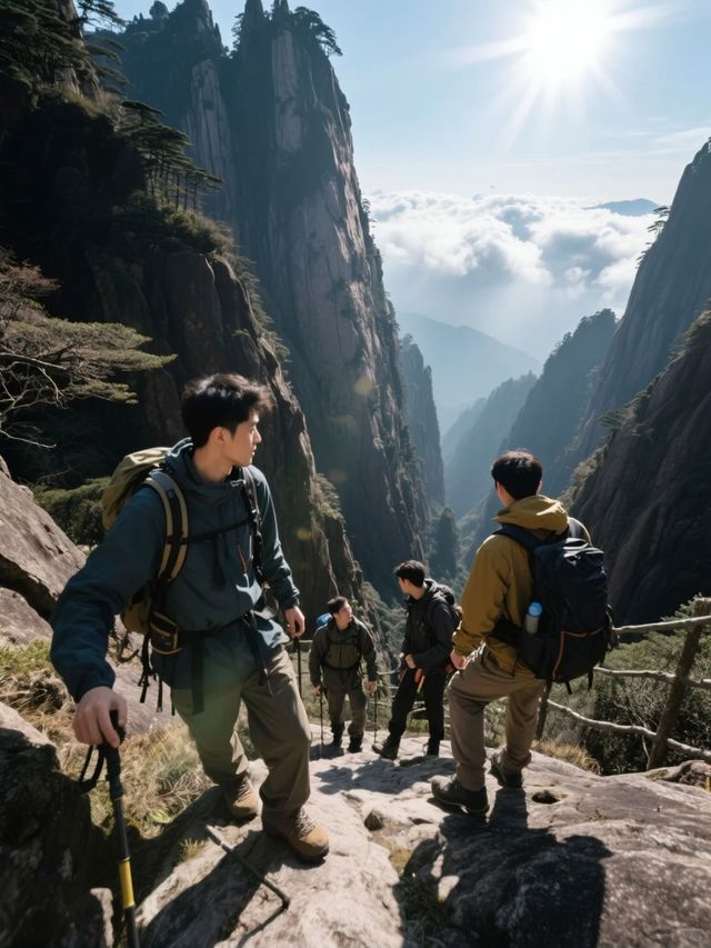 黃山5人兄弟團夏季登山